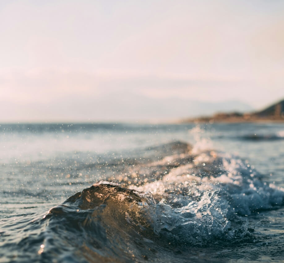 waves coming on shore